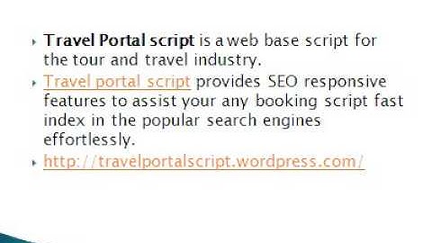 Travel portal script, PHP Travel portal script
