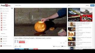 FreeTVue.com - AMAZING Video on How to Make a Flaming Pumpkin - Halloween Jack o Lantern