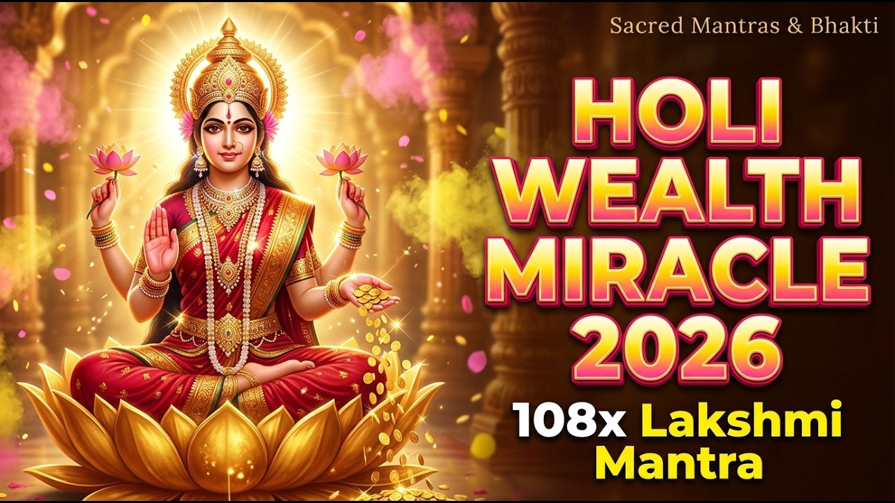 Play Before Holi 🌸 Powerful Lakshmi Mantra 108x for Money & Good Luck | 2026