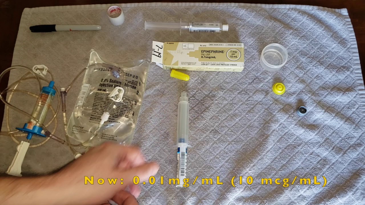 How To Dilute And Administer Push dose Epinephrine YouTube reconstitute-dilute-combine-meds-into-a-syringe-national-coalition