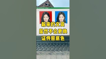 用Excel就能给证件照更换底色#证件照换底色 #证件照 #办公技巧 #每天学习一点点 #职场