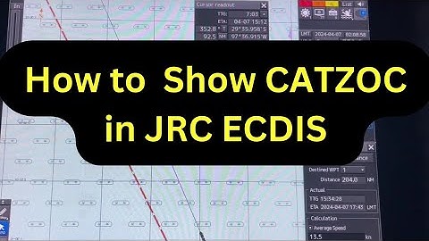 How to Show CATZOC in JRC ECDIS