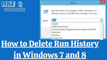 How to Delete Run History in Windows 7 and 8