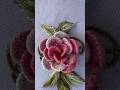 3D rose flower hand embroidery design|hand embroidery short video|embroidery short