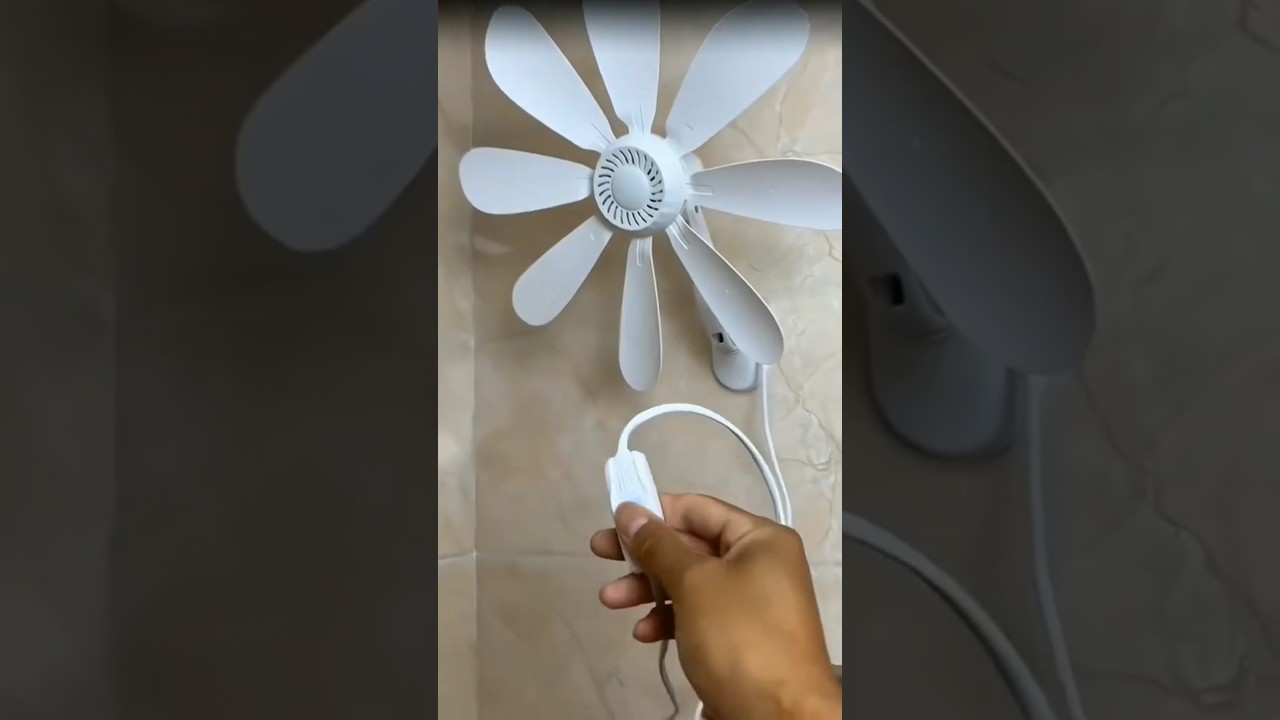 USB Ceiling Fan with Remote | 6 Leaves, Silent & Perfect for Tents