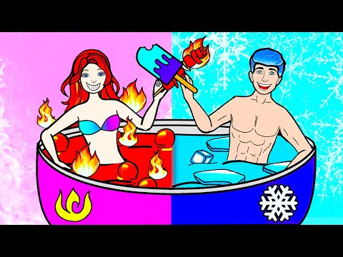 Paper Dolls Dress Up – Costumes Hot vs Cold Challenge Dresses – Barbie Story & Crafts Paper Dolls Dress Up – Costumes Hot vs Cold Challenge Dresses – Barbie Story & Crafts