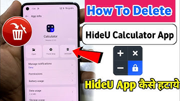 how to delete calculator hide app | hideu calculator app delete kaise kare | calculator app delete