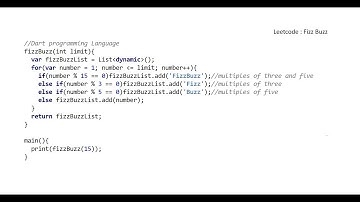 Leetcode:  Fizz Buzz || Dart Language fizzbuzz