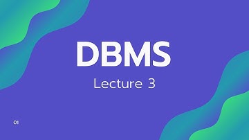 Database Management Systems- Lecture 3