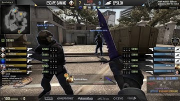 Second Pistol Round Travesty in Escape vs Epsilon game st vs REZ 1v1