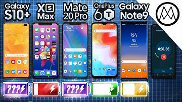 Samsung S10+ vs iPhone XS Max / Mate 20 Pro / OnePlus 6T / Galaxy Note 9 Battery Life DRAIN TEST
