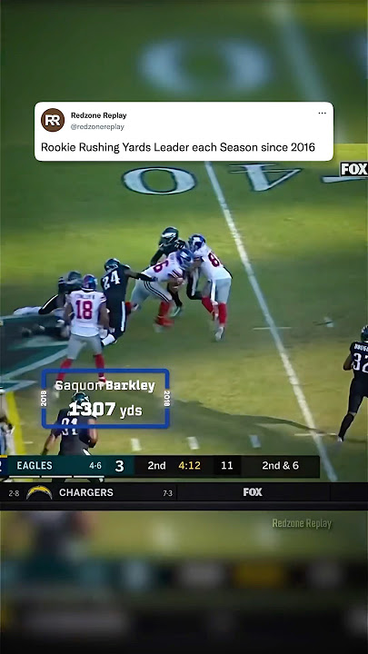 Rookie Rush Leaders Since 2016. #nfl #nflhighlights #new #sub #like #sub #share #shortsfeed