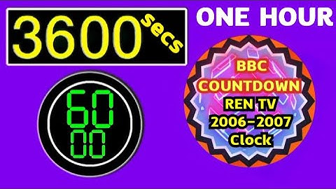 1 Hour Countdown (LED Rectangle Seconds+Circle Hour,Minute) Remix BBC REN TV 2006-2007 Clock Ver2025