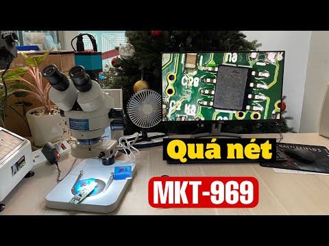 Video Review kính hiển vi soi nổi 3 mắt MKT-969 siêu nét - youtube