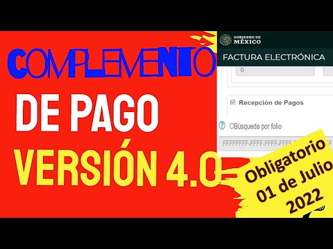 Hacer complemento de pago versión 4.0 (2.0)