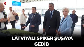 Latviyalı spiker Şuşaya gedib - Daiga Mierina Füzuli və Şuşa ilə tanış olub