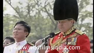 Thai Royal Family and ancestors of King Vajiralongkorn - street parades, royal family cavalcade
