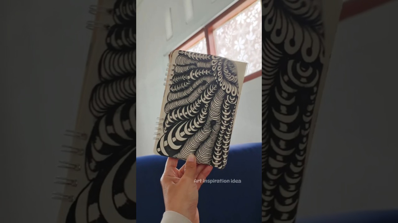 Relaxing Zentangle Art Drawing | Satisfying Line Art 
