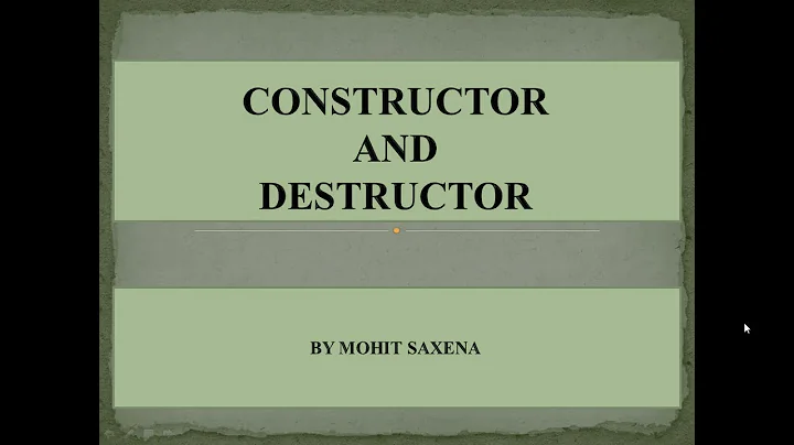 CONSTRUCTOR AND DESTRUCTOR IN OOPS C++ | WHAT IS CONSTRUCTOR | WHAT IS DESTRUCTOR