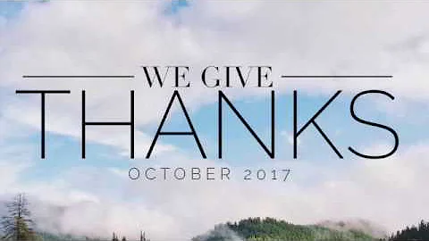 We Give Thanks (Christine's Story)