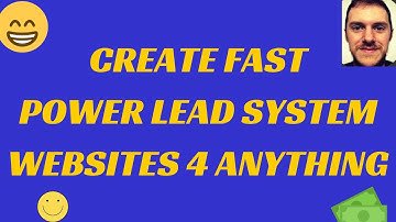 How to make Fast "Power Lead System 2021" Websites 4 ANYTHING!