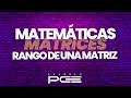 Matrices, Rango de una matriz. Método visual y Método de Gauss  | ⭐ Escuela PCE