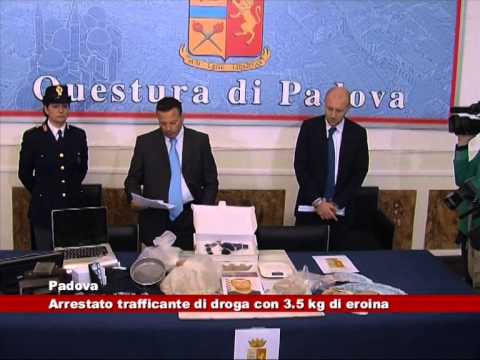 Padova. Arrestato trafficante di droga: aveva 3.5 kg di eroina 21.05. ...