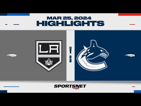 NHL Highlights | Kings vs. Canucks - March 25, 2024