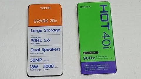 Tecno Spark 20c vs infinix Hot 40i: speed test