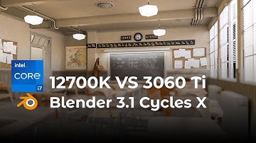 Blender Official 3.1 Intel 12700K vs RTX 3060 Ti Founders Edition