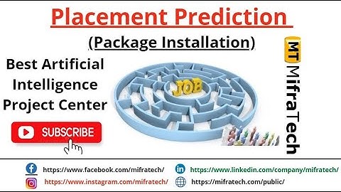 Placement Prediction (Packages Installation) - Mifratech #bestdatascienceprojects#bestmlprojects
