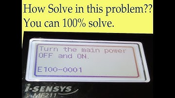 How to fix Turn the main power off and on - E301-0001 Error Fixed Cannon Printer