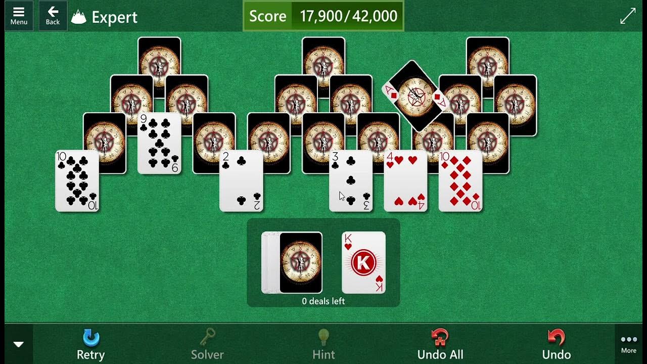 Solitaire & Casual Games TriPeaks Expert Daily Challenge February 13