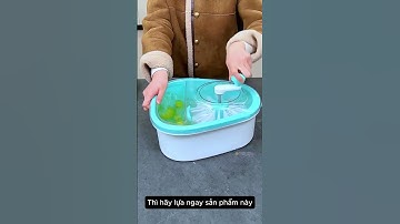 Chậu rửa rau củ cực kỳ sạch không sợ bắn nước ra ngoài #youtubeshorts