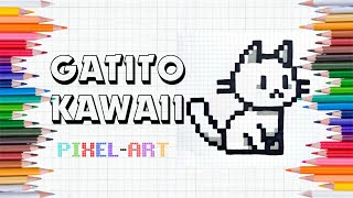 Como Dibujar Un Gao Kawaii En Pixel Art - How To Draw Kawaii Cat