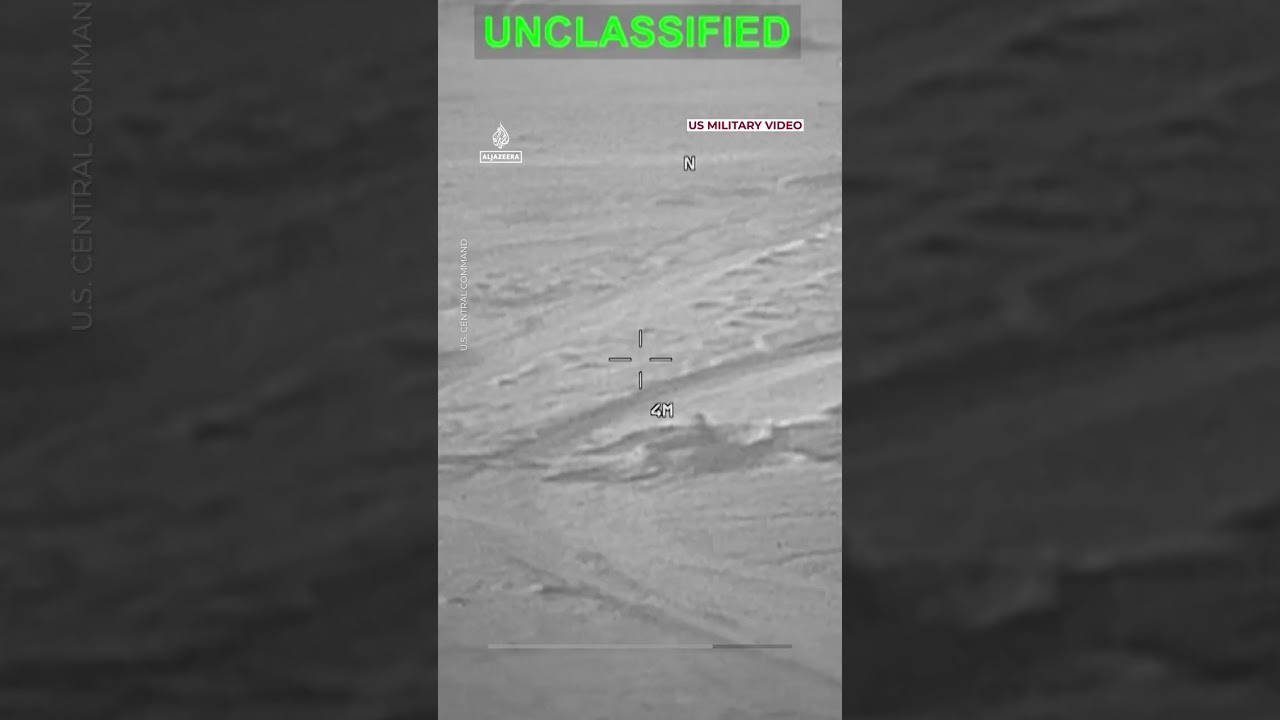 US releases footage of ninth consecutive night of strikes on Iran | AJ #shorts
