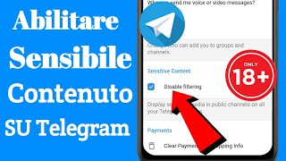 Come abilitare i contenuti sensibili su Telegram (Android/ios) |contenuto sensibile di Telegram