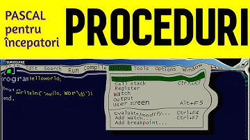 Invatam Pascal 11  - Proceduri