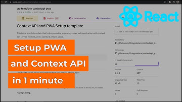 Setup PWA and and Context API in 1 minute || ReactJS || NPM package