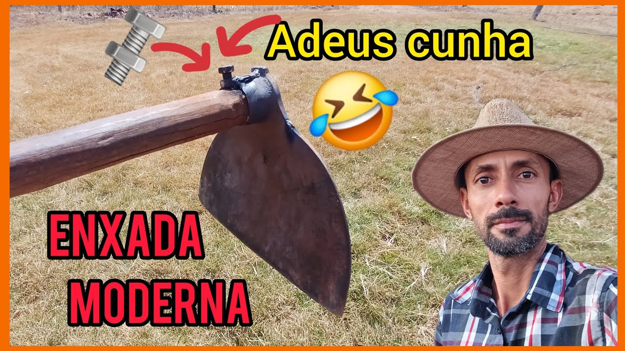 😲Colocando cabo na enxada sem uso da cunha ,muito prático e fácil.