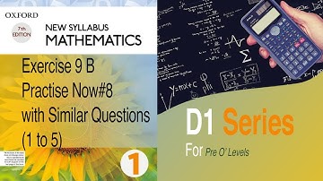 D1 Maths Chapter 9  Ex 9B Q 1-5