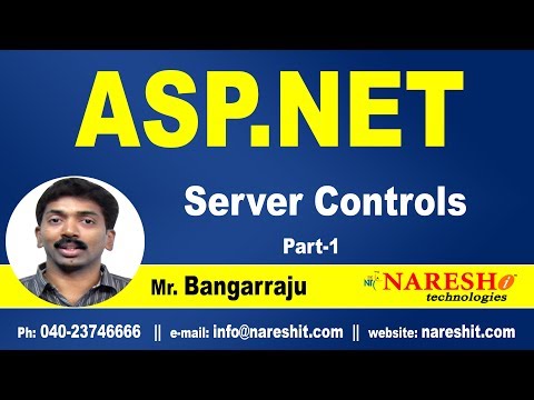 ASP.NET Server Controls Part 1 | ASP.NET Tutorials | Mr.Bangar Raju