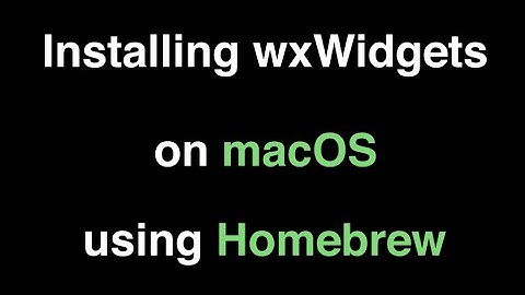 Installing wxWidgets on macOS with Homebrew
