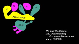 Spring 2023 Open House: M.S. Urban Planning