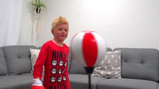 Bullseye Boxing Set | The Ultimate Punching bag for kids 3-8 Years Old | Includes Free Boxing Gloves screenshot 2