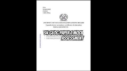 GEOG PAPER 1 MOCK ASSESSMENT #katedapp #exam#education