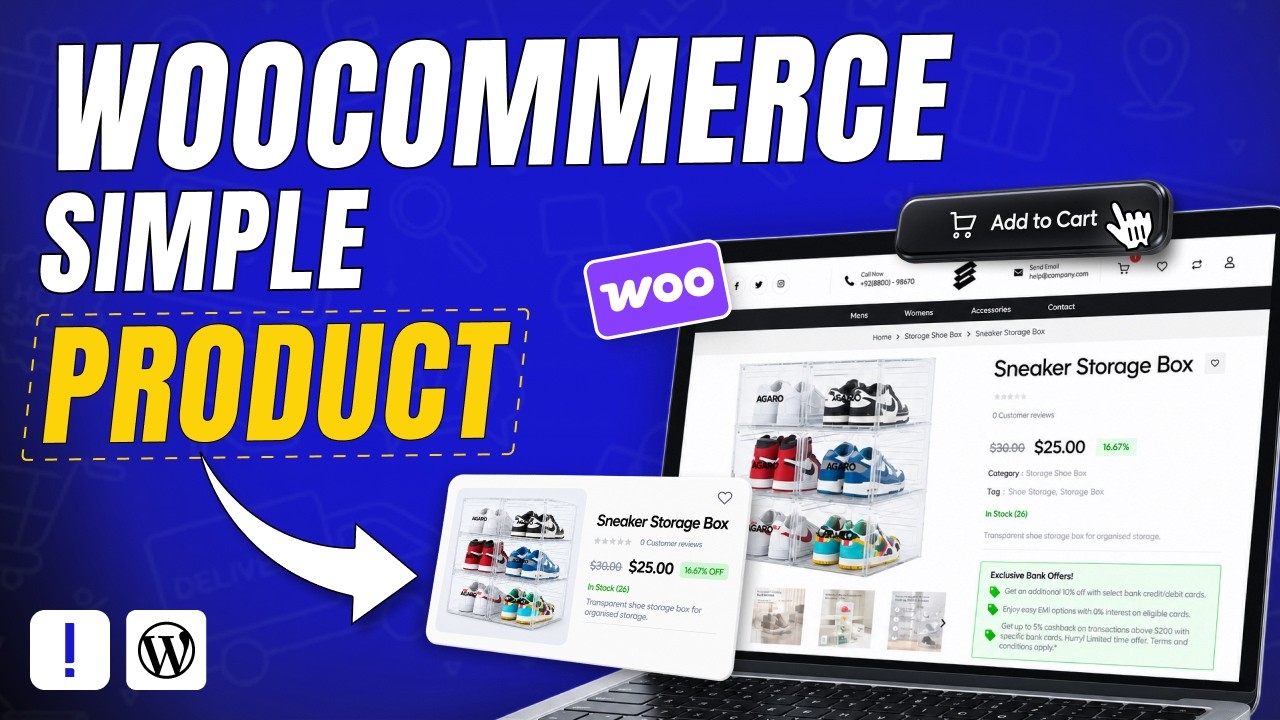 How to Add a WooCommerce Simple Product (2026) YouTube tutorial thumbnail