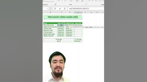 cách tính số ngày công nhân viên đơn giản #tinhocvanphong #excel