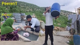 Crafting a Stunning Cement Sink with Ayub's Nomadic Family | DIY Water Tank & Sink