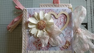 [TUTO] :ALBUM 15X15 SIMPLE SHABBY CHIC avec bloc de la boutique INLOVEARTSHOP.COM